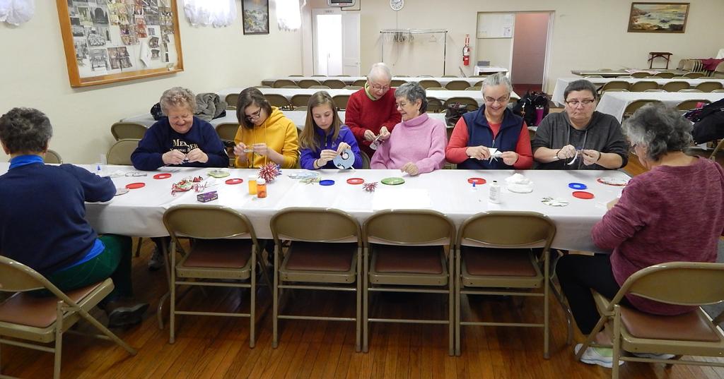 from 9 a.m. to noon in the parish hall. The workshop was directed by our parishioner, Nancy Slusarski.