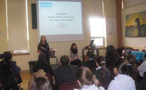 The women spoke about how to become a volunteer at Baycrest.