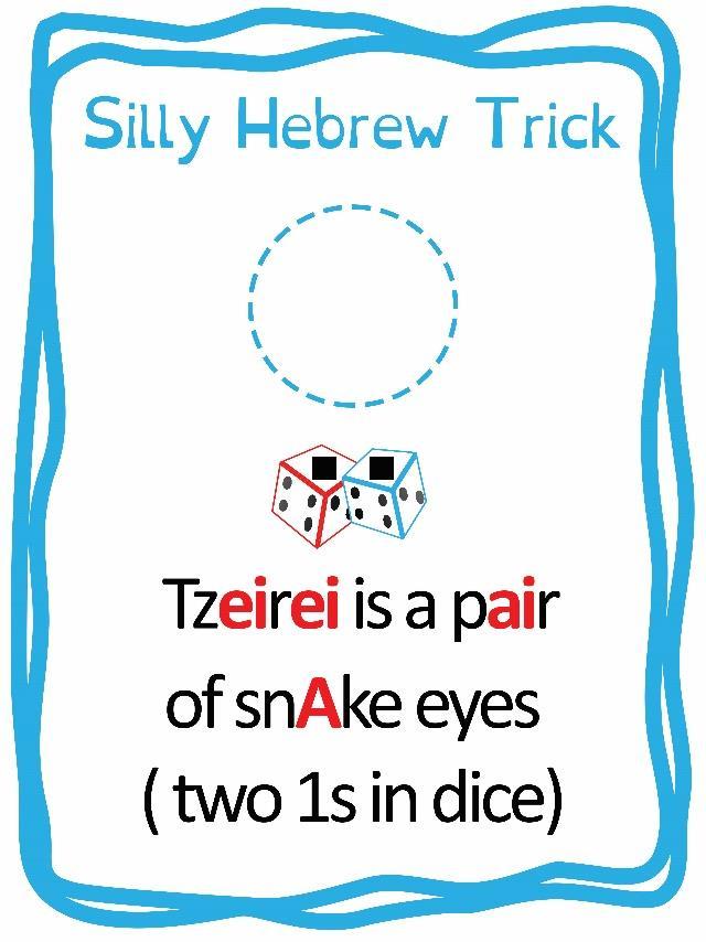 Lesson 31: Tzeirei/ay Ready to meet a new vowel?