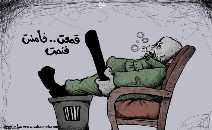 March 16, 2019) Cartoons in the PA's al-hayat al-jadeeda following the suppression of