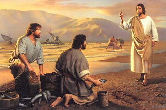 Peter & Andrew o Peter and Andrew were fishing in the sea when Jesus came upon them and called for them to follow him, to make them fishers of men.