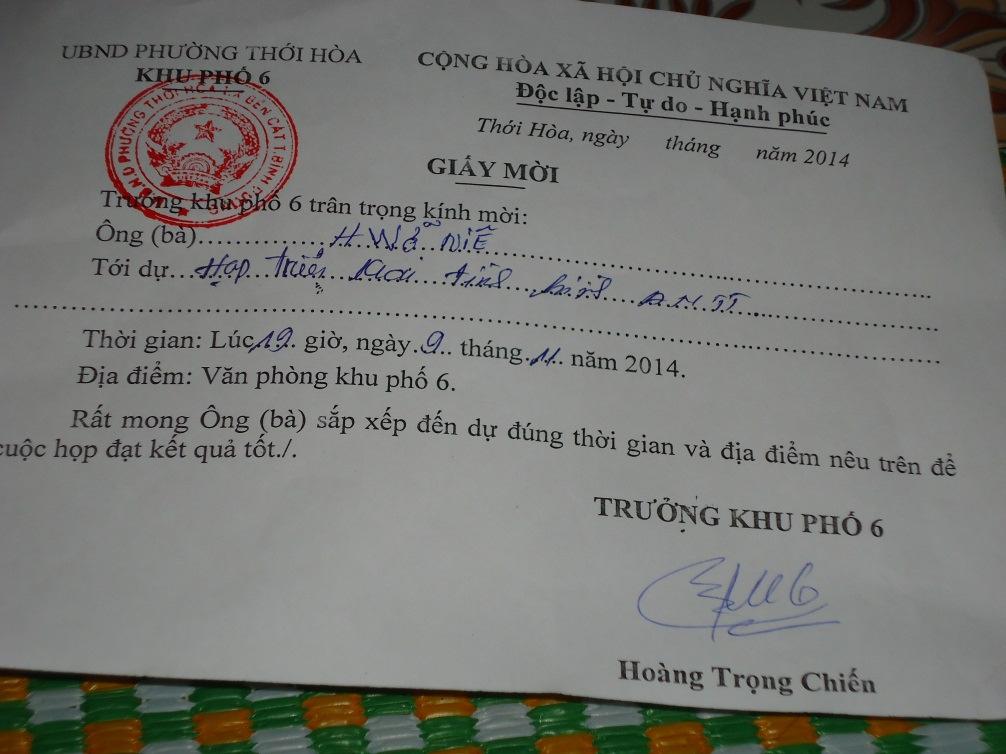 2. 6 Photos of the Mennonite Training Center of My Phuoc I, D10 Street, Thoi Hoa, Ben Cat, Binh Duong being attacked
