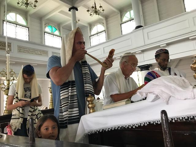 Celebrating the High Holidays in Suriname This year we were blessed again with Moriyah Webster as our Torah reader during the High Holidays.