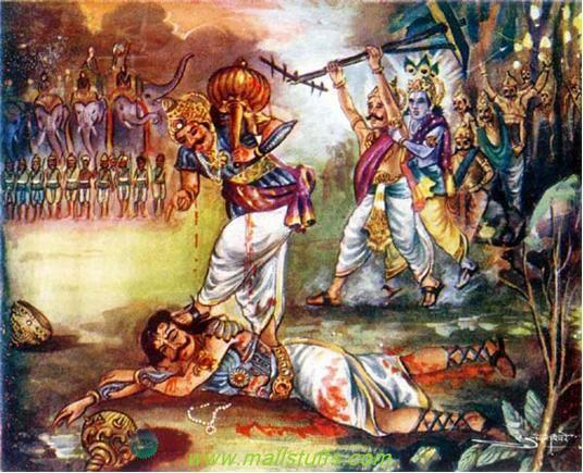 Bhima severly injured by bhima inmace fight Whyd did Krishna used deceptive technique to kill kaurava warriors? 1) We can t blame Krishna, Arjuna for using lame technicalities to win battles.