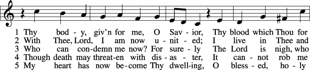 First Distribution Hymn Thy Body, Given for Me, O Savior LSB 619 1941
