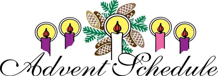 November 27: First Sunday in Advent 9:15am Traditional worship in the sanctuary. 10:45am Praise service in the Hall. December 4: Second Sunday in Advent 9:15am Traditional worship in the sanctuary.