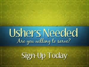MINISTRY OPPORTUNITY Please consider filling one of the ministry spots available on our Ushers & Greeters Team.