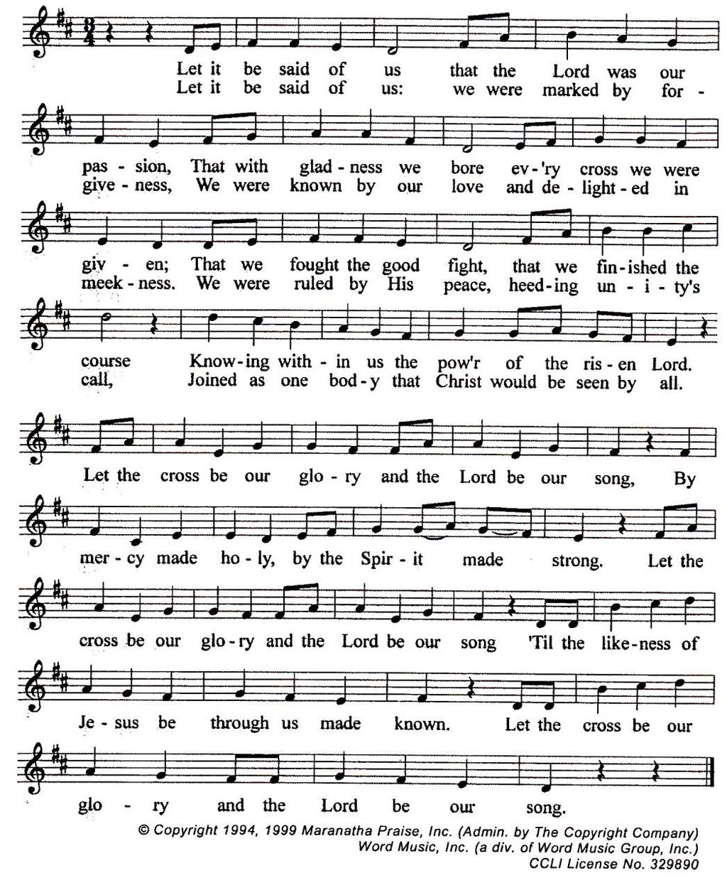 HYMN: Let It Be Said of Us Piano: Linda Kothman OFFERING (Please sign and date the Rite of Friendship