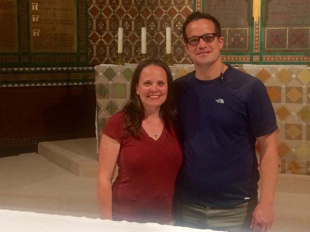 Smiths make a mark on London church and its priest Fr. Travis and Suzanne Smith were featured in the newsletter of St.