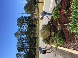 John Ogle, Drew Steele, and Aidan and Austin Wood for their help on Saturday with the landscaping of the church! What a difference it made!
