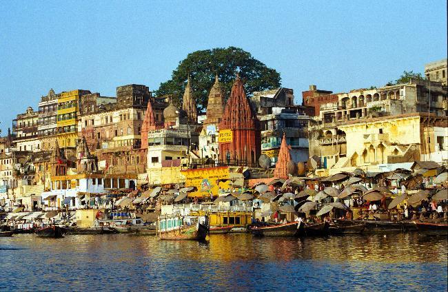 Varanasi, on the west bank of the River Ganges, is one of the oldest cities in the