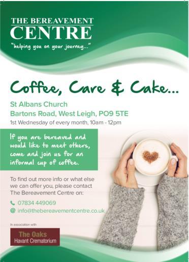 March Coffee & Chat NEXT MEETING: 3rd July