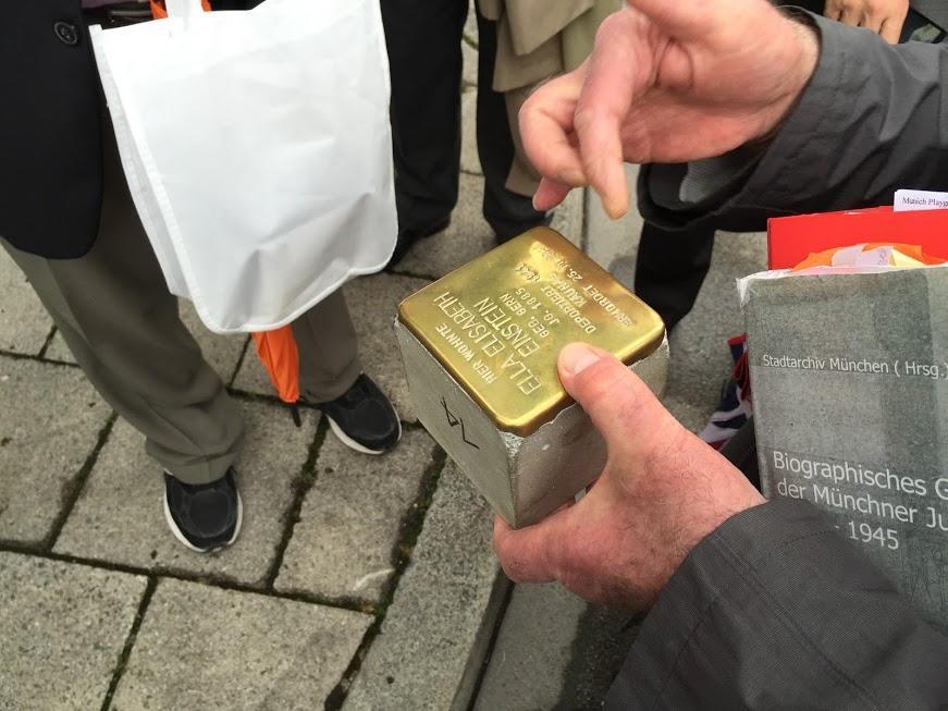 BRAHAM DAVID In Munich, the rabbis learn about artist Gunter Demnig s Stumbling Stones, which mark the last known address of Holocaust victims.
