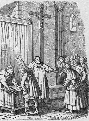 As soon as a coin in the coffer rings, the soul from purgatory springs! 15 1476: Pope Sixtus IV proclaimed that indulgences applied to souls suffering in purgatory.