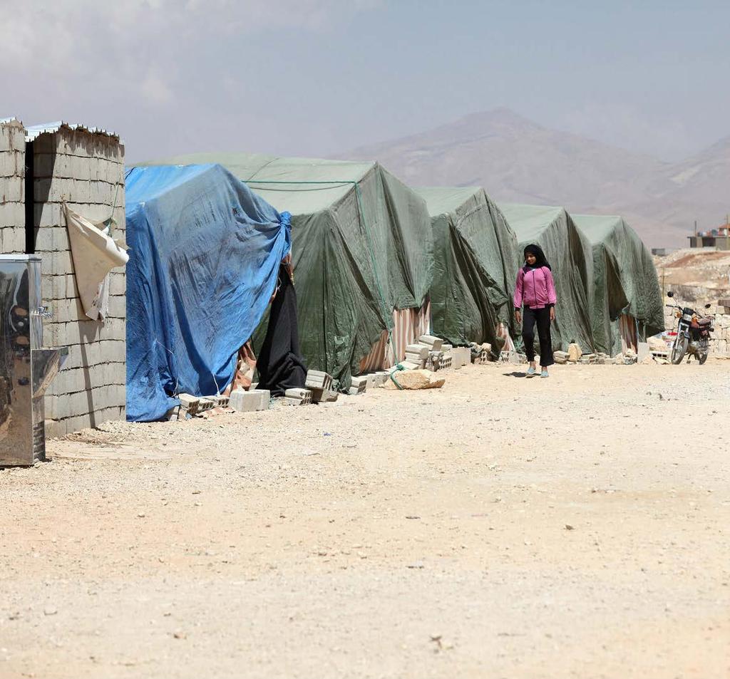 A shelter for Syrian refugees in Lebanon.