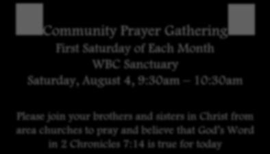Please consider calling these names in both your small group prayer times as well as your individual prayer times.