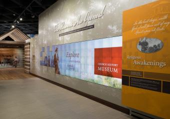 translated Book of Mormon tied together, we can be transported back in time again and again as we walk through the new exhibit in the Church History Museum in Salt Lake City (an online and
