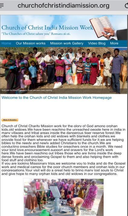 Other News and Events Our GoFundMe borewell campaign, Bring Water to Christians in India, has been open since July 5, 2017 and, as of the writing of this newsletter, the total amount raised is $1210