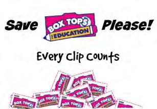 Every 50 Box Tops brought in earn the class 1 snowball. Please check the expiration dates prior to sending them in.