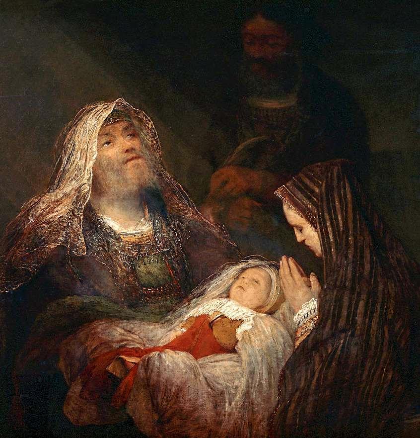 Holy Days Candlemas Simeon s Song of Praise, Aert de Gelder (1645-1727) On this day, Mary and Joseph took Jesus to Jerusalem and presented him to the Lord in the temple in Jerusalem, according to the
