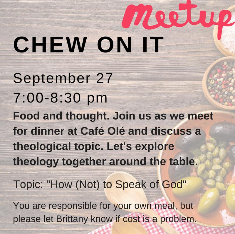 CHURCH September Meet Ups YOU RE ALL INVITED!