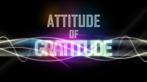 What does drinking water have to do with the attitude of gratitude?