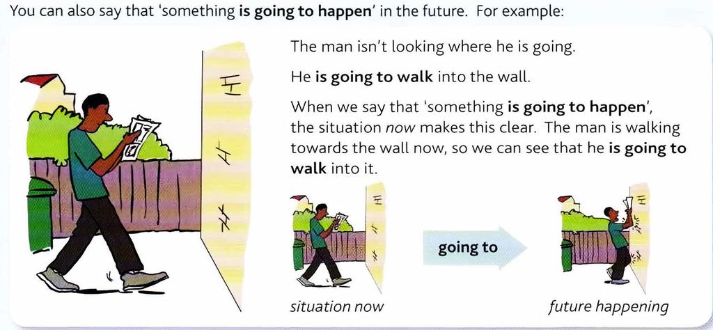 FUTURE: TO BE GOING TO Intentions and plans: I am going to do something= I have already decided to do it, I