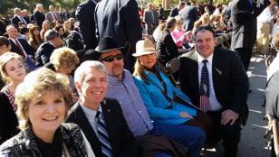 left; Jeff and MaryAnn Thomas at the inauguration Texas Governor s Mansion