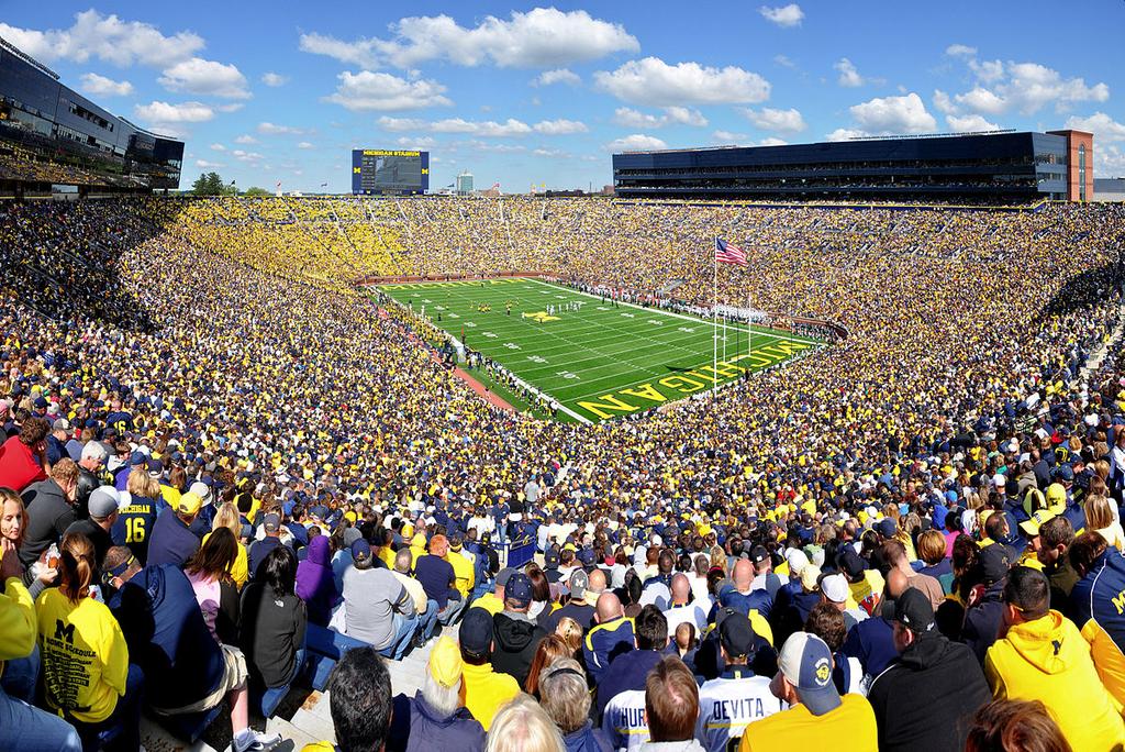 Michigan Stadium, largest in US and 2nd largest