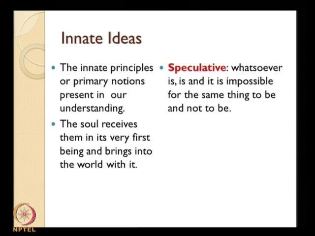 What are innate ideas?