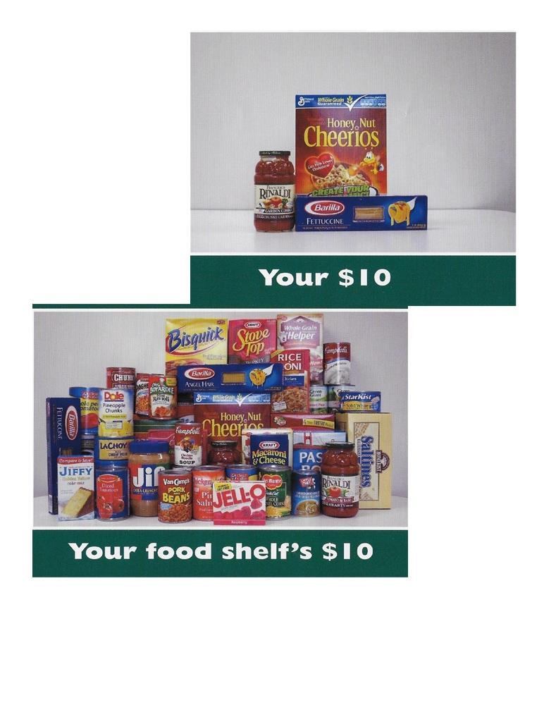 March is Food Share Month S t r e t c h Your Donation Food shelves can stretch cash further than donations of food