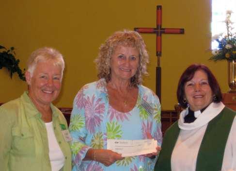 Tithing to Mission in the Community Pictured Left: A check for $1,200 was received by Ginny Anderson, President of Englewood