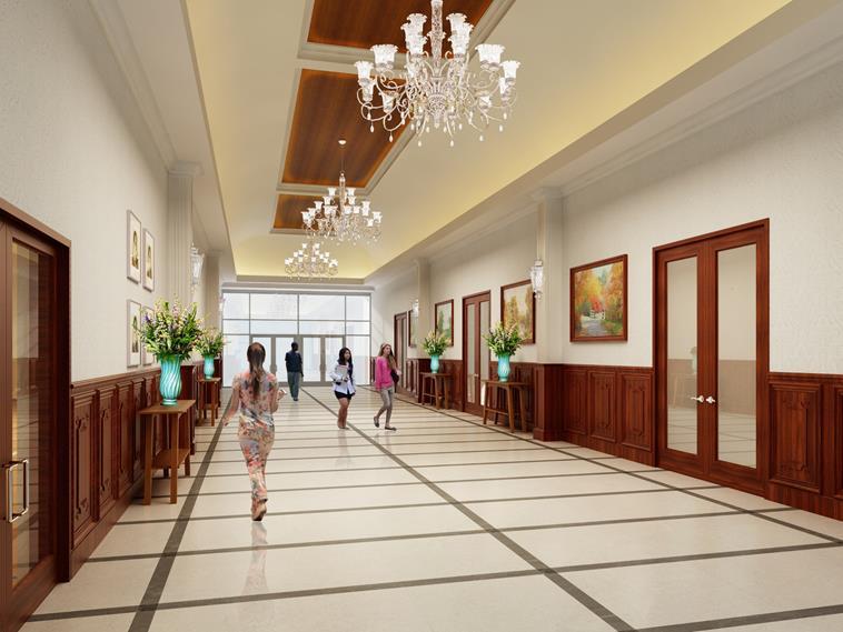 Parish Event Center Guests will be greeted by an elegant lobby and reception center before enjoying a beautifully appointed ballroom capable of seating 300 people with