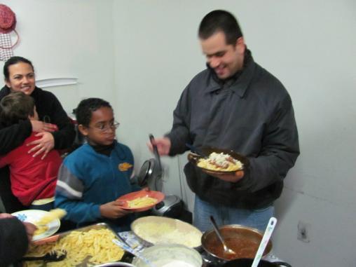 Our small group had a meal prepared for them and welcomed them with open arms.