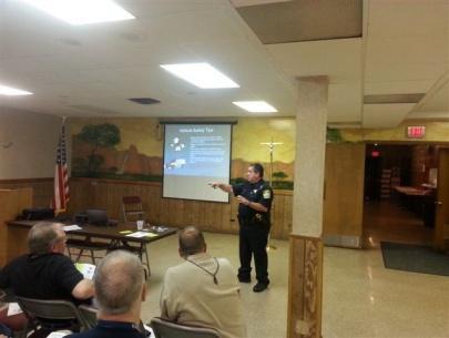Doug Hajek of the Arlington Heights Police Dept was the featured speaker. He presented an informative and entertaining program on crime prevention. Contact Brian Marier at bemarier@att.