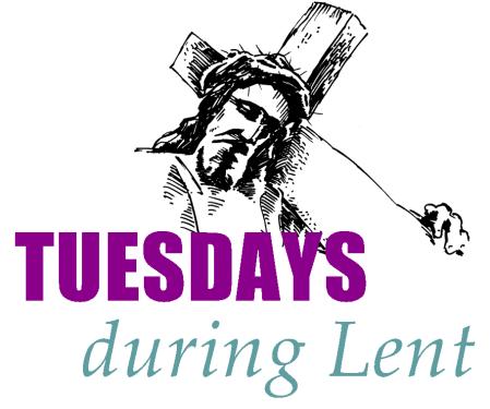 LENTEN STUDY Tuesdays during Lent; 12-1 pm & 7:30-8:30 pm The noon meeting will include soup & bread lunch. The evening meeting will include dessert.