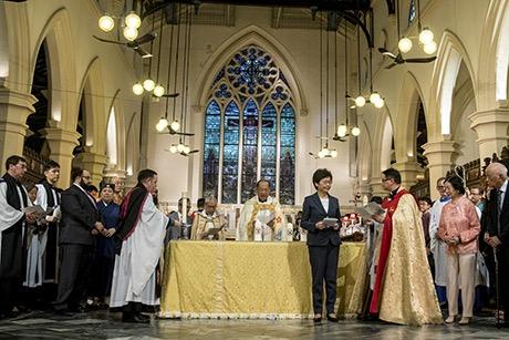 Page 12 In the opening prayer, Archbishop Paul Kwong thanked God for the many blessings upon the life of Hong Kong and for those who offered themselves for public service.