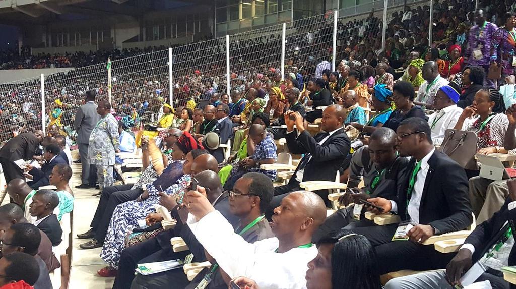 Above: a cross section of the large audience at the 2016 Africa Convention at the National