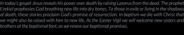 The prophet Ezekiel prophesies God breathing new life into dry bones.