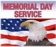 With Our Thanks Thank You s for A Successful Memorial Day Service We are so grateful for the large attendance at our annual Memorial Day service, thank you to all who attended.