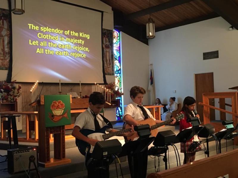Pictured above: Praise Band students at Hephatha, Anaheim, CA.