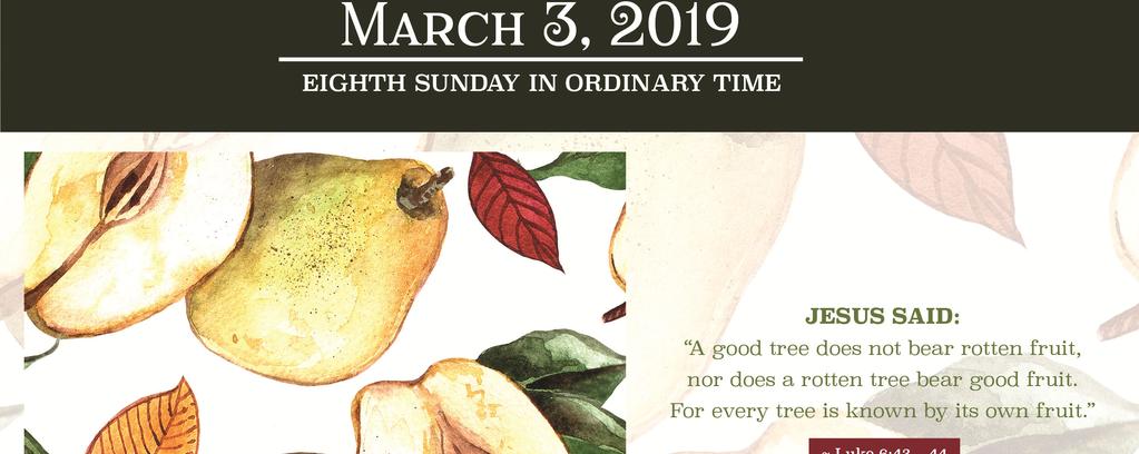 March 3, 2019 (View this bulletin on-line at www.stjoanofarcfl.com) Page 1 ST.