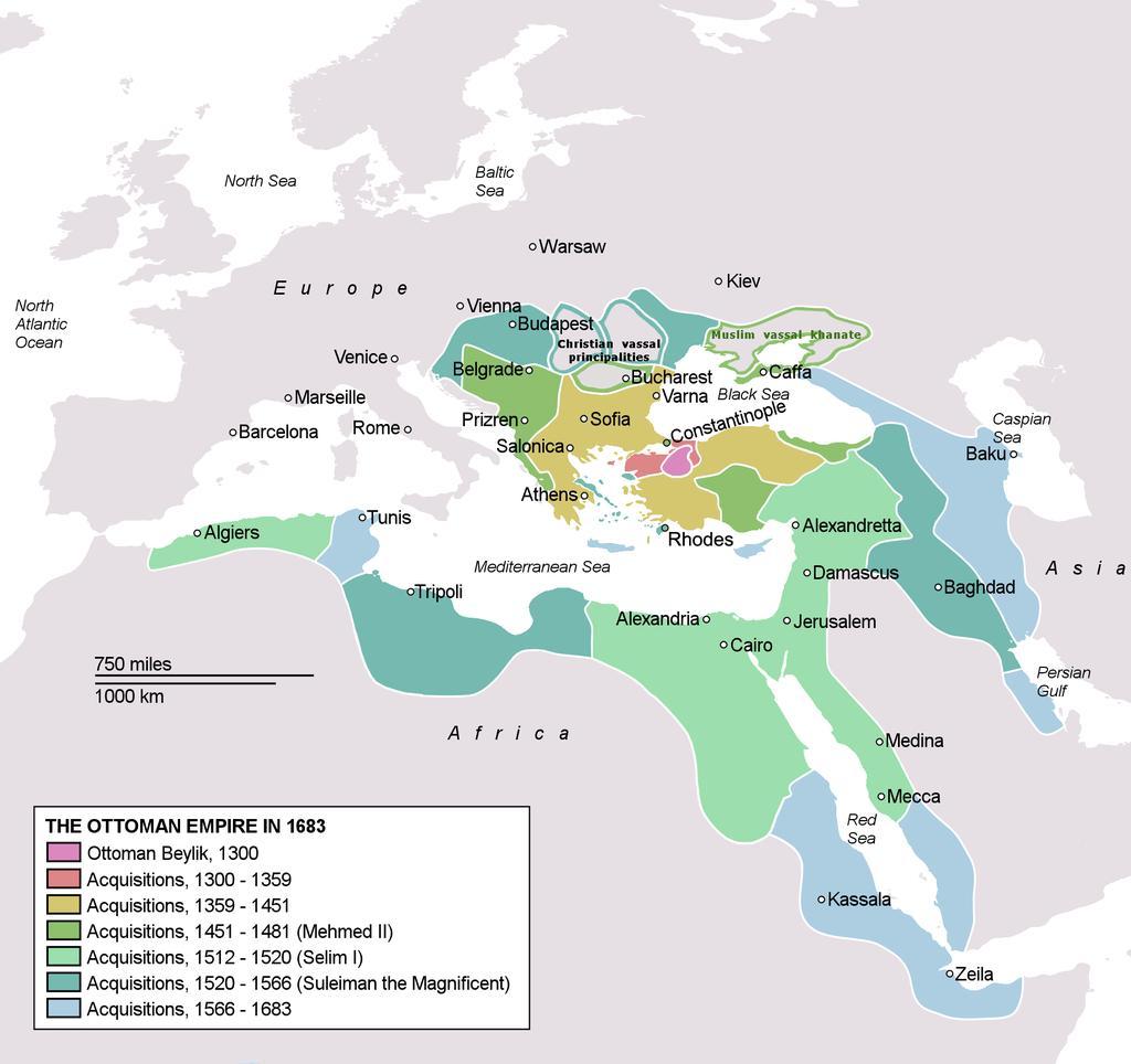 Middle East Timeline The Ottoman Empire ruled the area for about 500 years, collapsing after World War I.