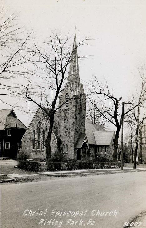 Christ Church History Christ Church was formed to serve the newly developing community of Ridley Park in the Philadelphia suburbs.