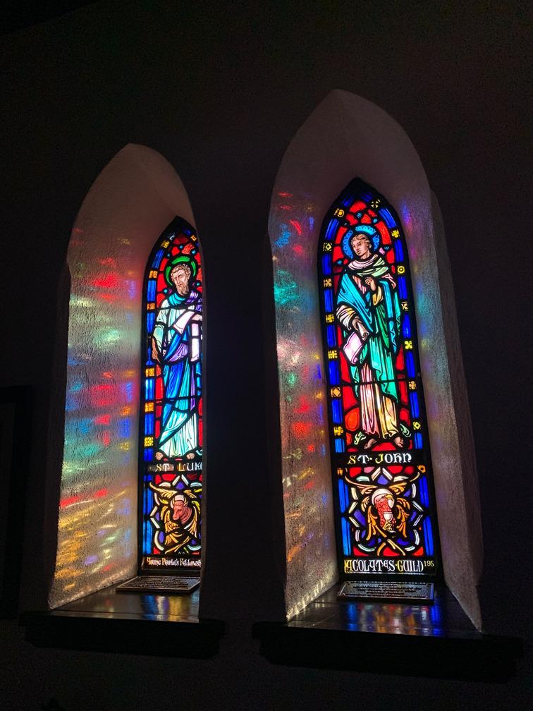 newly restored stained glass