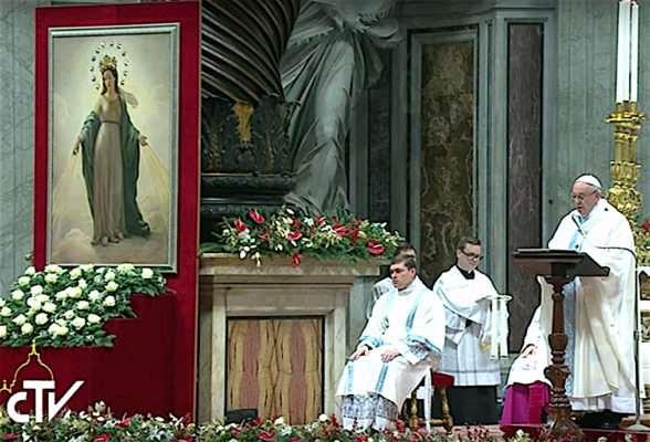 THROUGHOUT THE WORLD THE VATICAN I am sure we were all happy to see Pope Francis celebrating services in the presence of the painting that is usually displayed in the church of Saint Andrew della