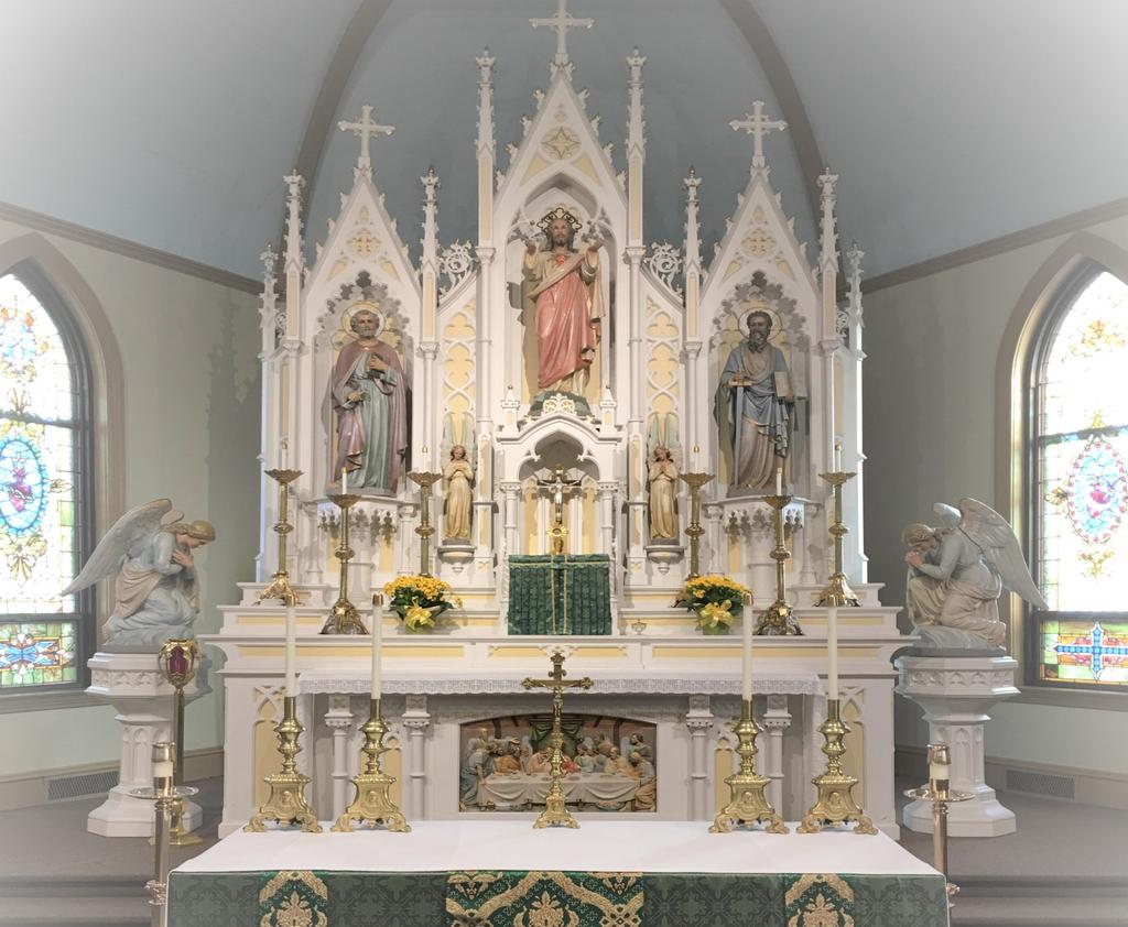 Saturday 6:00 pm Sunday 9:30 am Weekday. Mon. to Fri. 8:30 am First Friday & First Sat. 8:30 am Holy Days.See bulletin inserts. -One hour before each Weekend Mass -Thurs.