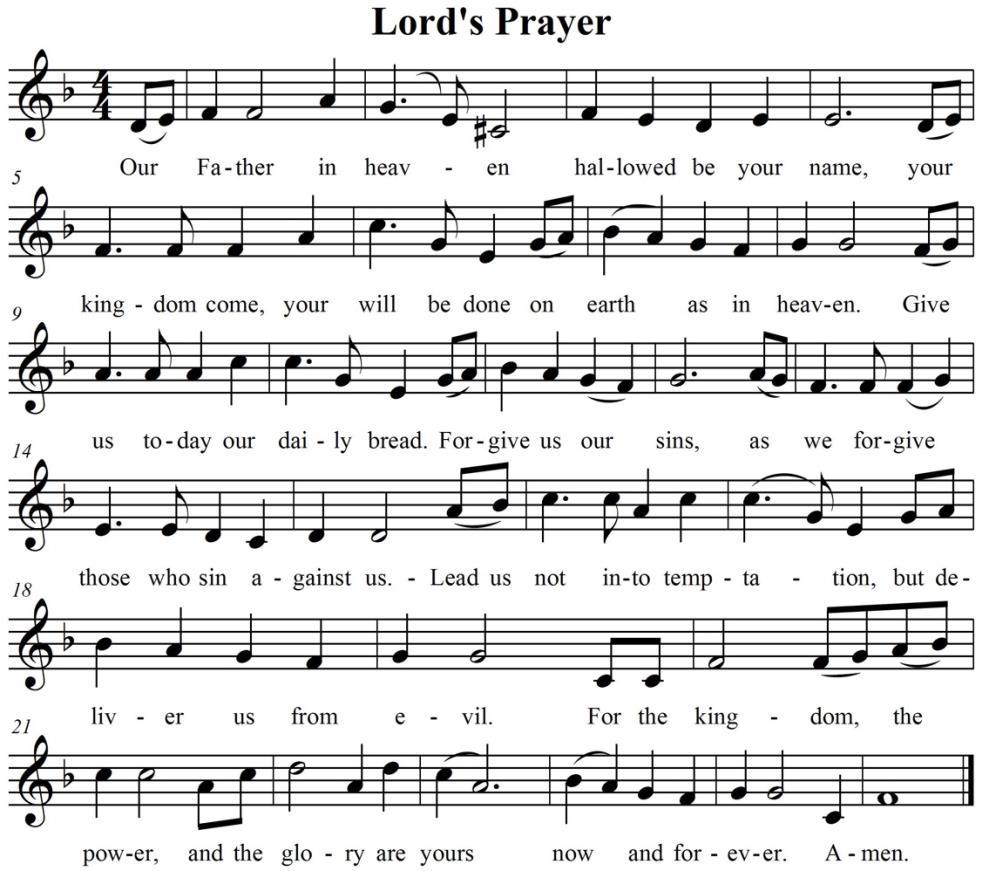 LUTHER S EVENING PRAYER C: I thank you, my heavenly Father, through Jesus Christ, your dear Son, that you have