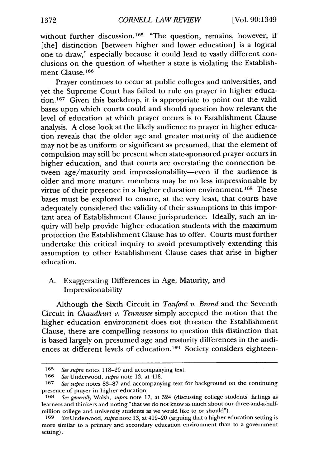 1372 CORNELL LAW REVIEW [Vol. 90:1349 without further discussion.