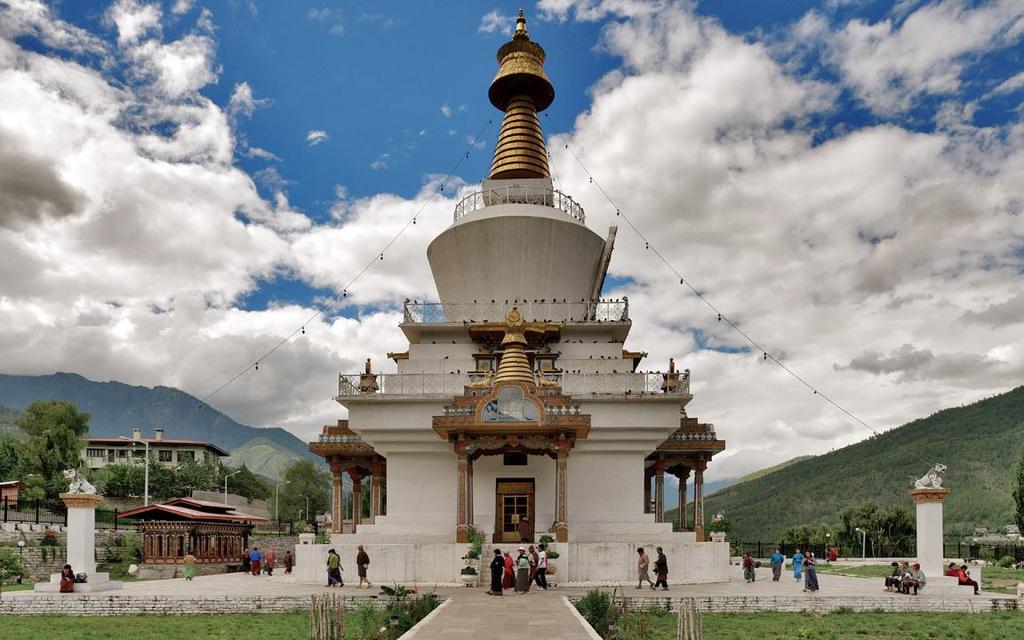 Lunch followed by city tour that includes: Memorial Chorten is the stupa built in the memory of Bhutan's third King, His Late Majesty, King Jigme Dorji Wangchuk, who is popularly regarded as the